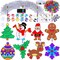 24 Sets Christmas Suncatchers Ornaments Craft Kits Decorations